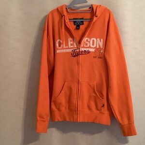 J. America Bright Orange Zip-Up Hoodie
